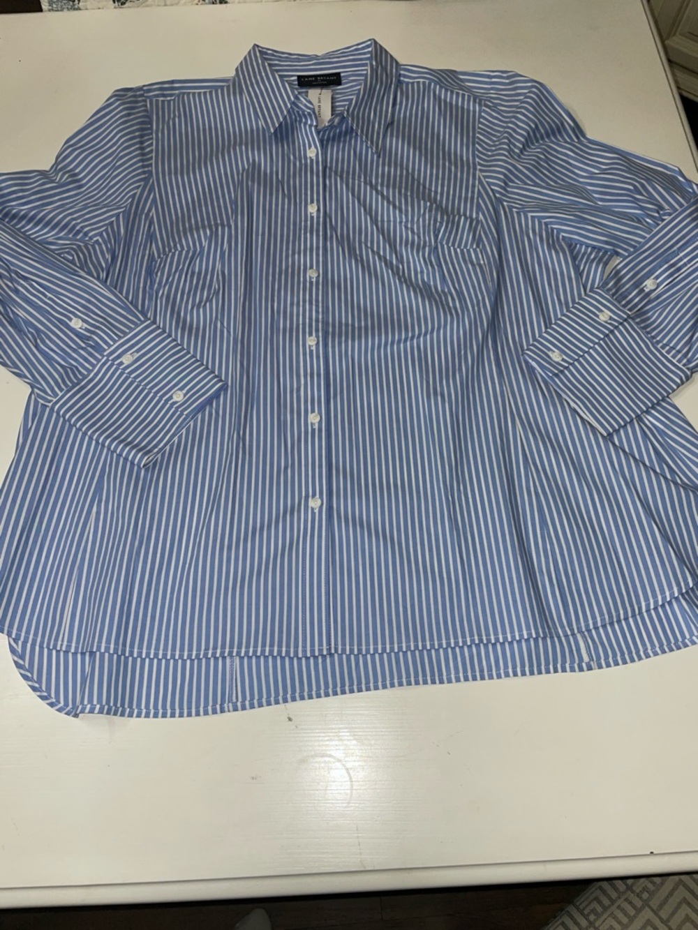 NWT Lane Bryant No Peek collection striped button down size 24